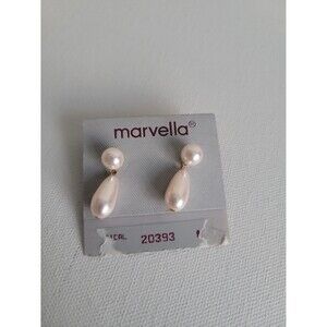 Marvella Blush Pink Faux Pearl Piece Earrings New